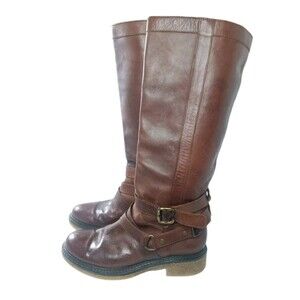 Boemos Brown Leather Boots Women's Size EU 38 US 8 Made In Italy Retail $290